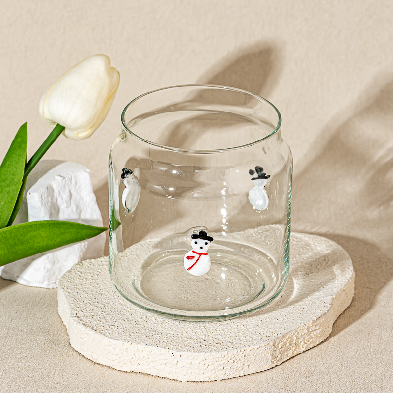 Supplier 150ml stripe glass candle vessel with home decor