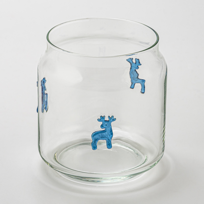 Декоративный дизайн оленей прозрачная стеклянная банка свеча для праздничных подарков