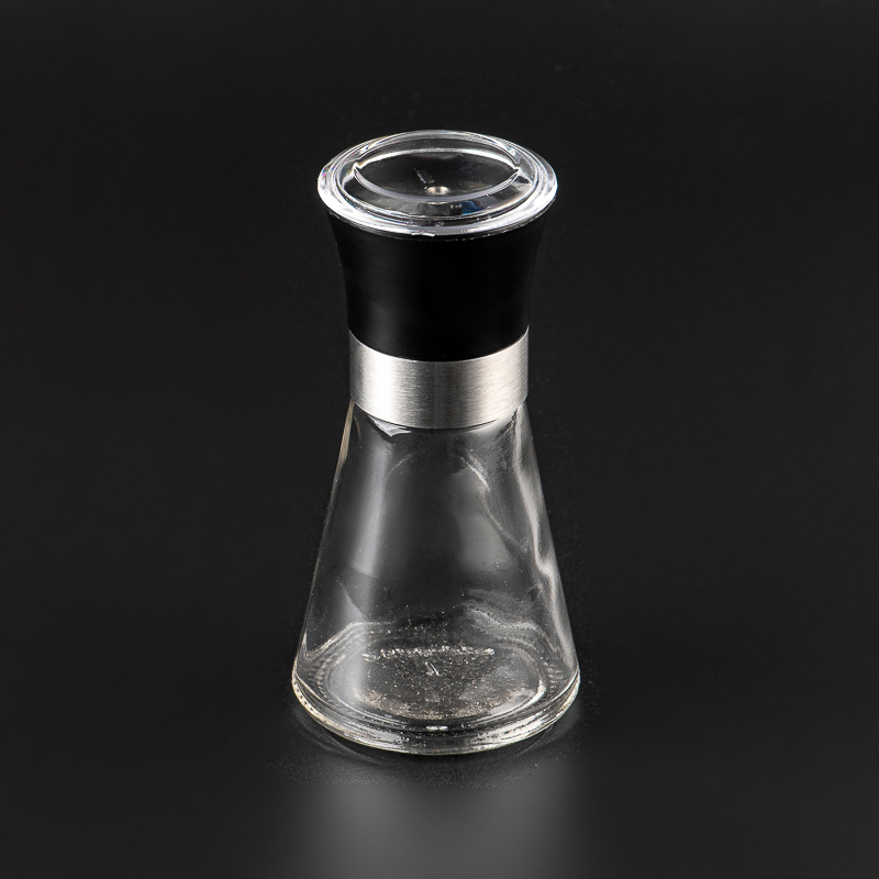 80 ml szklanej butelki z pieprzem z czapką szlifierską