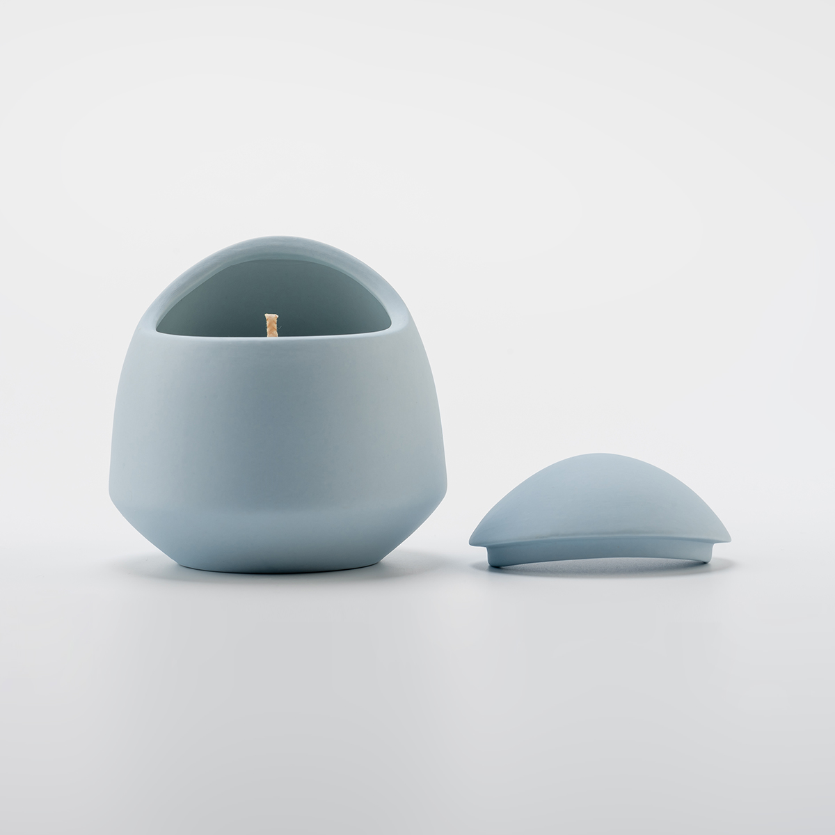 Egg shape ceramic candle jar home decor