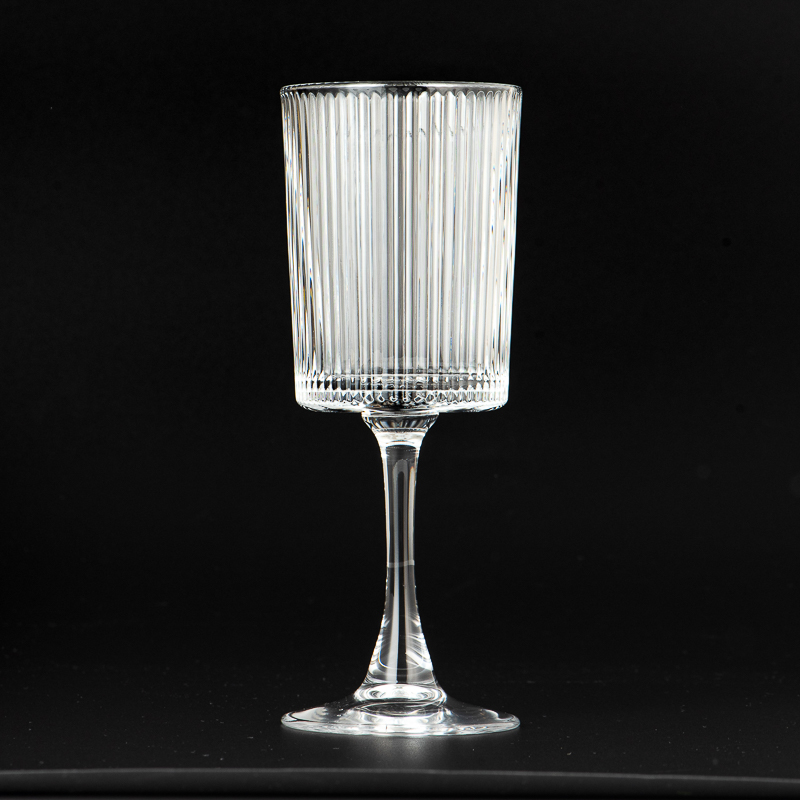 Fashionable Stripe Glass Stand Cup Candle Holder Wholesaling Fashionable Stripe Glass Stand Cup Candle Holder Wholesaling