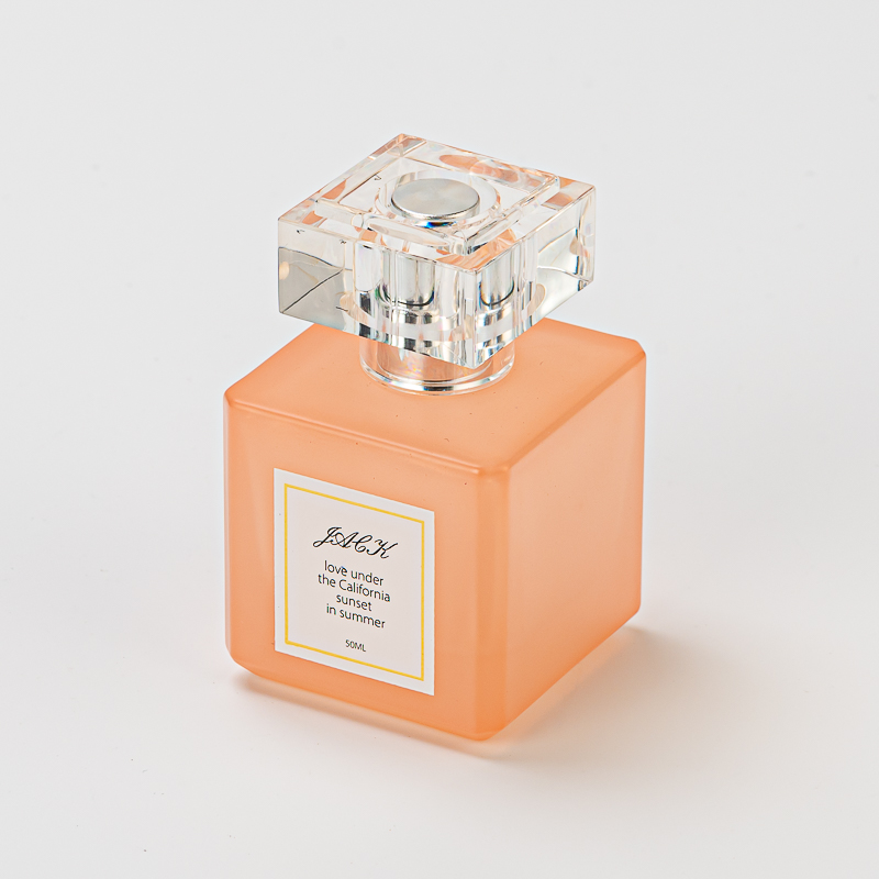 30 ml de 50 ml de fragancia de botella de perfume de vidrio cuadrado con rociador