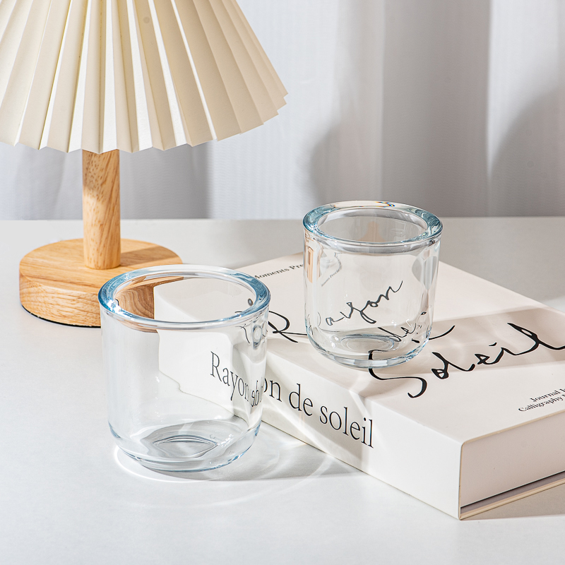 Low MOQ Votive Glass Candle Holders 165ml Thick Wall Glass Candle Holders Wholesale