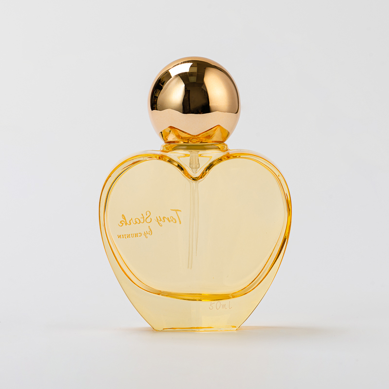 luxury heart shape 50ml glass perfume bottle