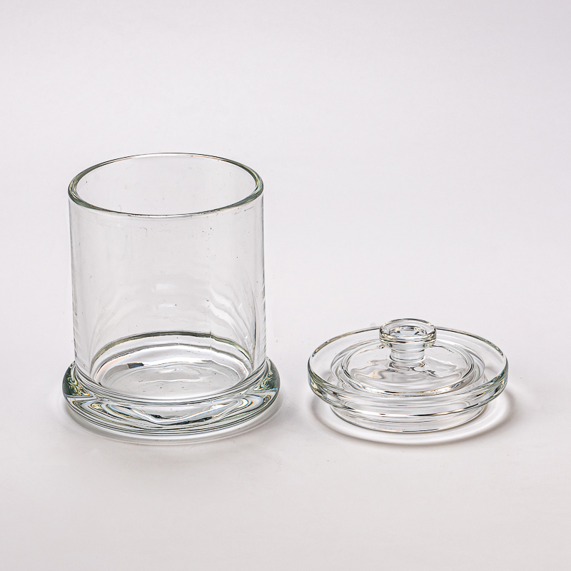 Popular Classic Glass Candle Jar with Lids Custom Color Glass Candle Holders - COPY - 1rw8vt