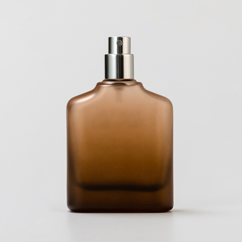 Tukkumyynti 50 ml ylellisyyttä tyhjä keltainen litteä lasi hajustepullo