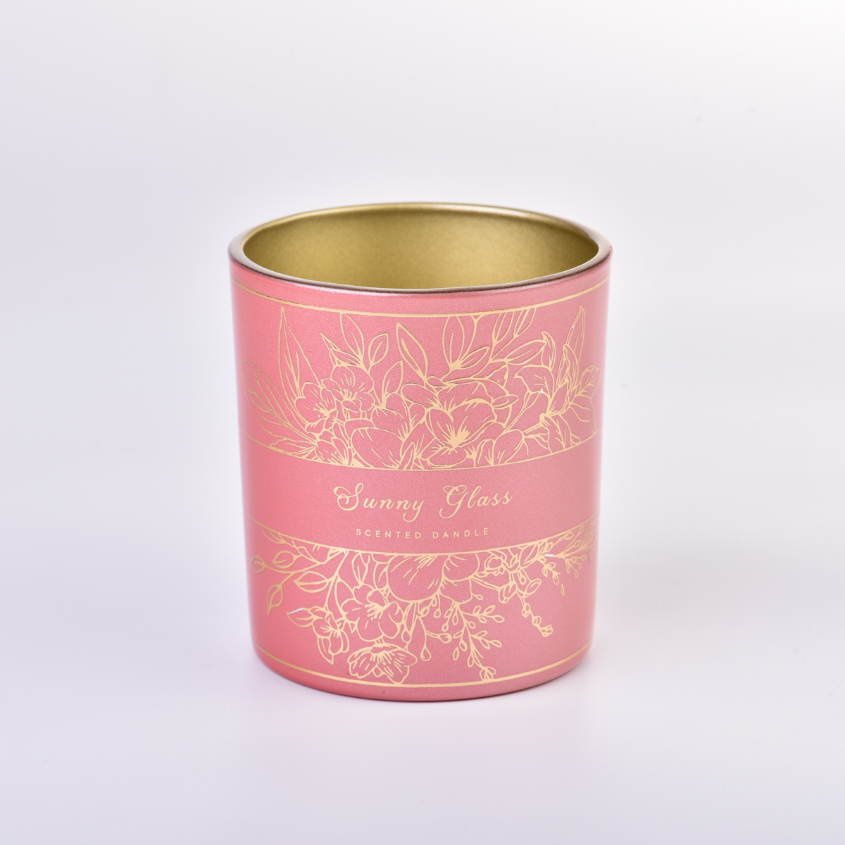 Wholesale 8oz decal  scented candle glass vessel