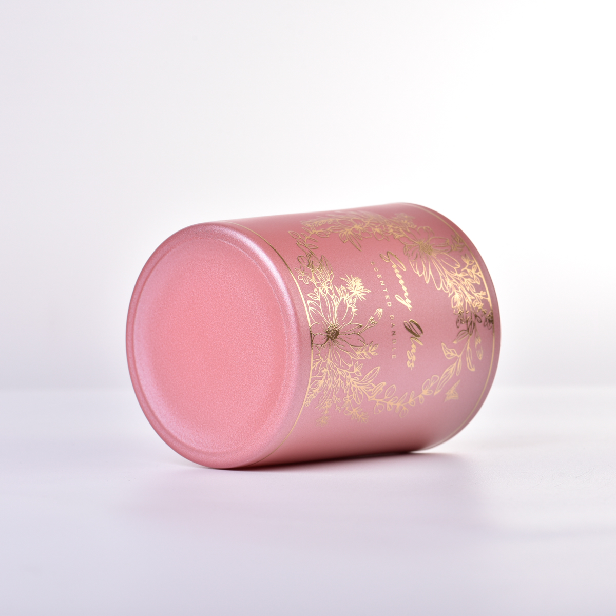 Wholesale 8oz decal  scented candle glass vessel
