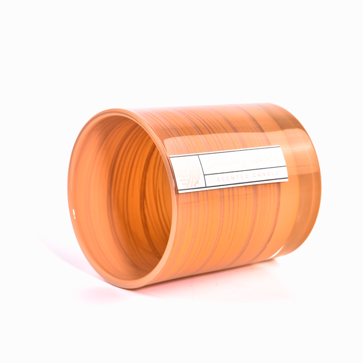 Einzigartige Streifen -Designglaskerzenschiff im Großhandel