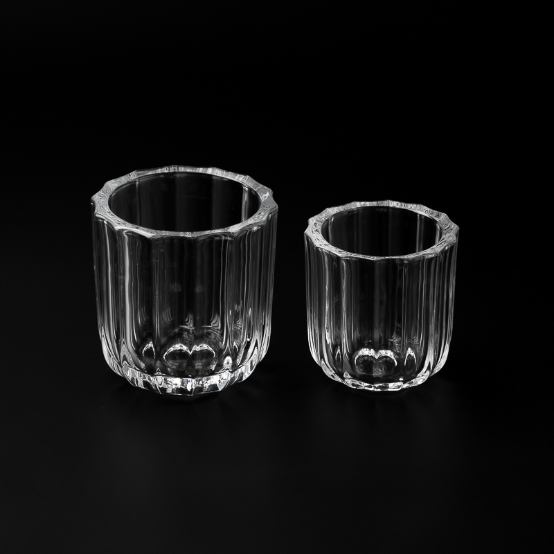 luxury 4.5oz thick ribbon glass candle holder