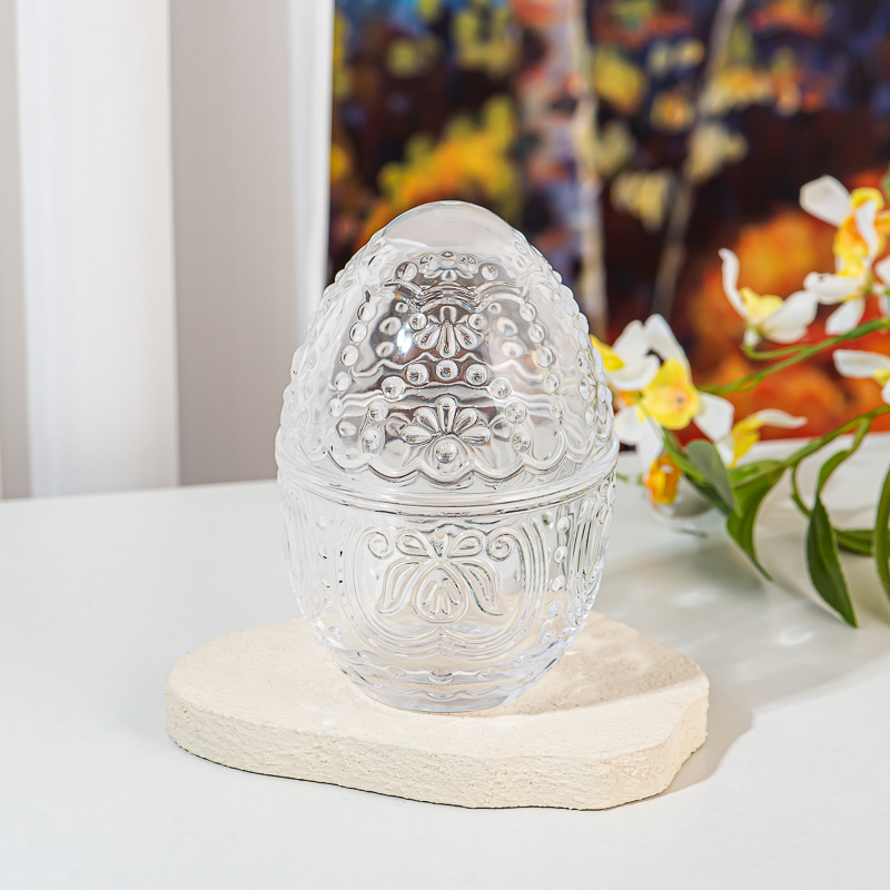 Modern Transparent pumpkin Shaped Glass Jar Wholesale for Home Decor