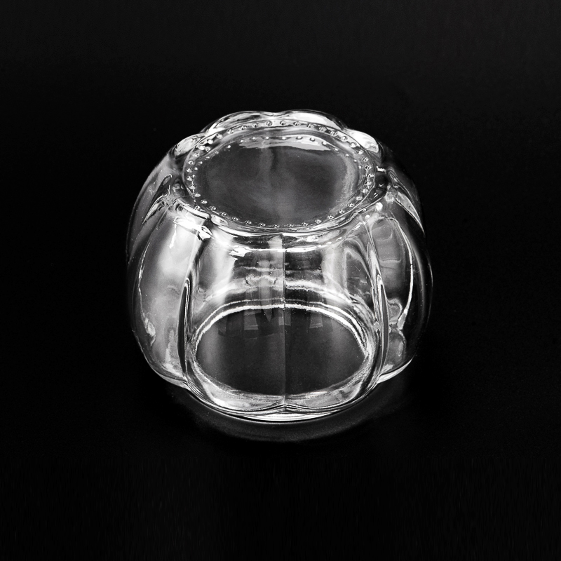 hot sale pumpkin Shaped Candle Glass Jar with Lid for Halloween