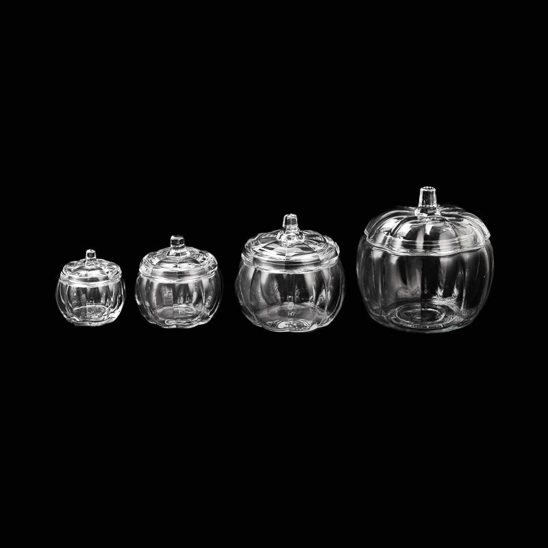 Tedarikçi 1050 ml balkabağı kapaklı ve saplı cam kavanoz