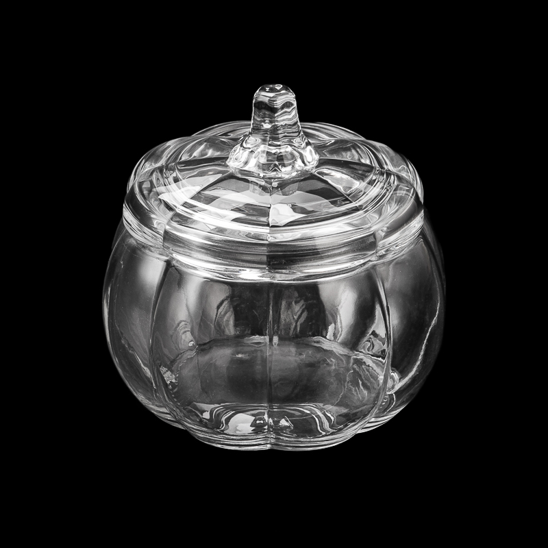 サプライヤー 1050ml パンプキン ガラス瓶 蓋とハンドル付き