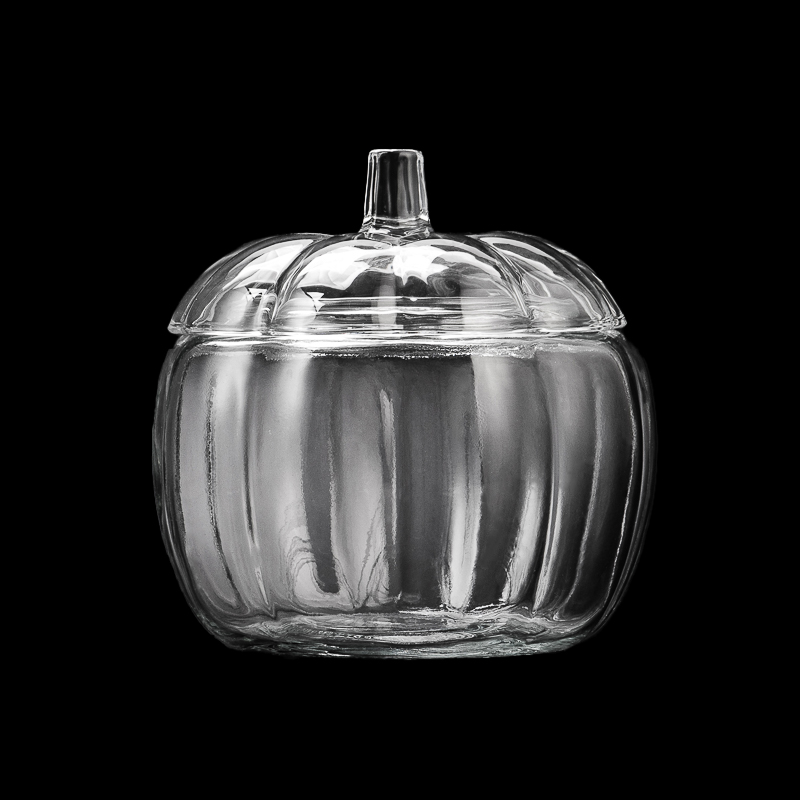 large size pumpkin glass container with lid large size pumpkin glass container with lid