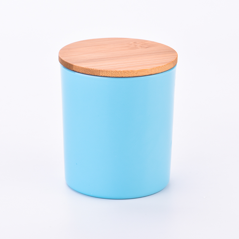 Heiße Verkäufe 8 Unzen blaues Glaskerzenglas