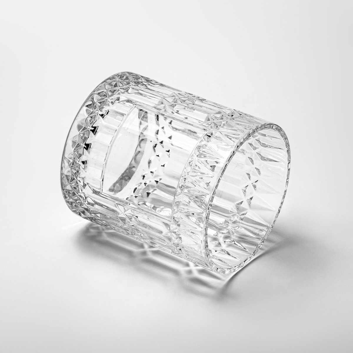 Supplier 310ml diamond & custom logo space glass candle holder Supplier 310ml diamond & custom logo space glass candle holder
