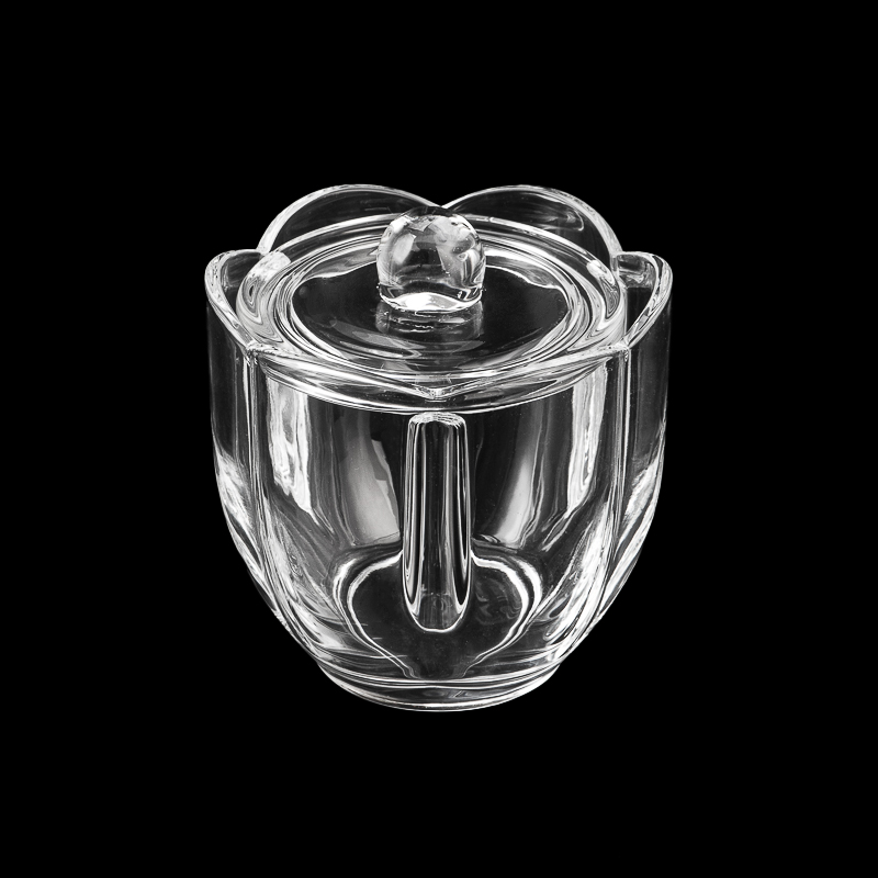 New Unique Style Customize Color Glass Vessel 6oz Empty Candle Holder with Lid New Unique Style Customize Color Glass Vessel 6oz Empty Candle Holder with Lid