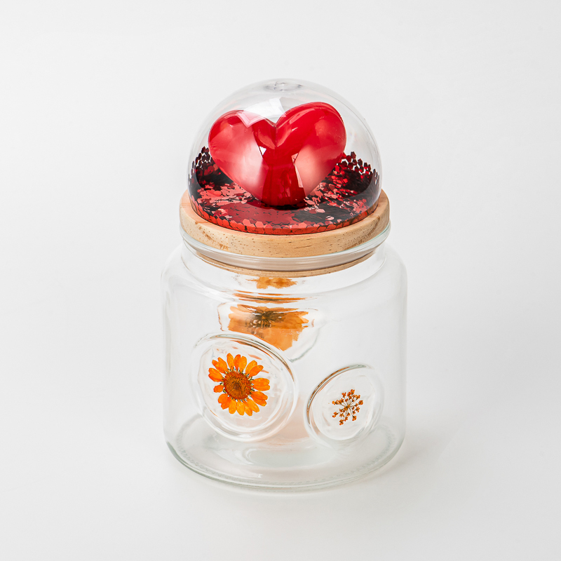 Home Decor Creative Style Glass 511ml Candle Jar with Wood Lid Home Decor Creative Style Glass 511ml Candle Jar with Wood Lid