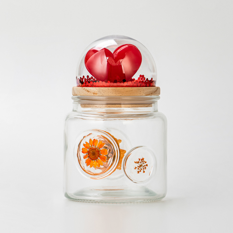 Home Decor Creative Style Glass 511ml Candle Jar with Wood Lid Home Decor Creative Style Glass 511ml Candle Jar with Wood Lid