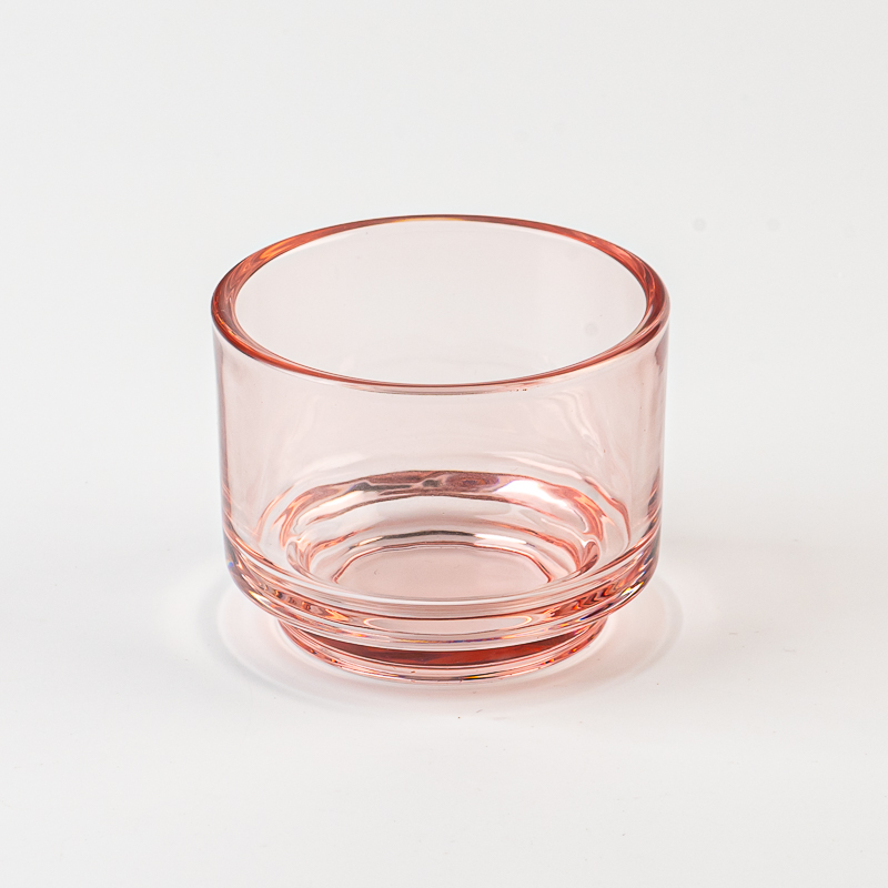 Home Decor 4oz Step Glass Candle Jar