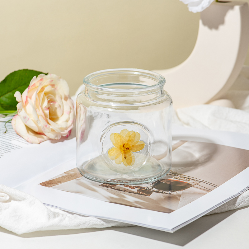 Tukkumyynti kodinsisustuslasisäiliö 570 ml lasikynttiläpurkki