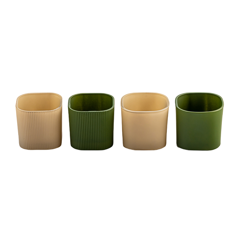 Luxury Matte Square Glass Candle Jar Wholesale