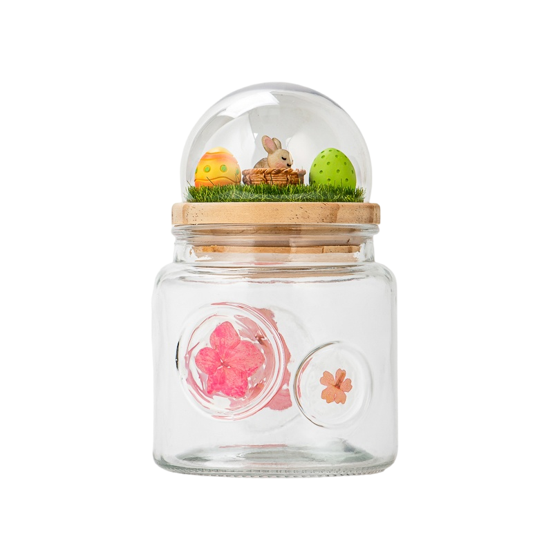 Прекрасная красивая стеклянная банка для изготовления свечей с цветочным узором, стеклянная банка для свечей для украшения дома