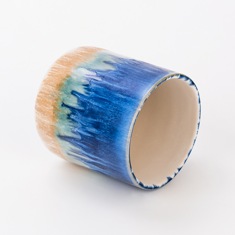 New Arrival Colorful 425ml Ceramic Candle Vessel Candle Jar Supplying