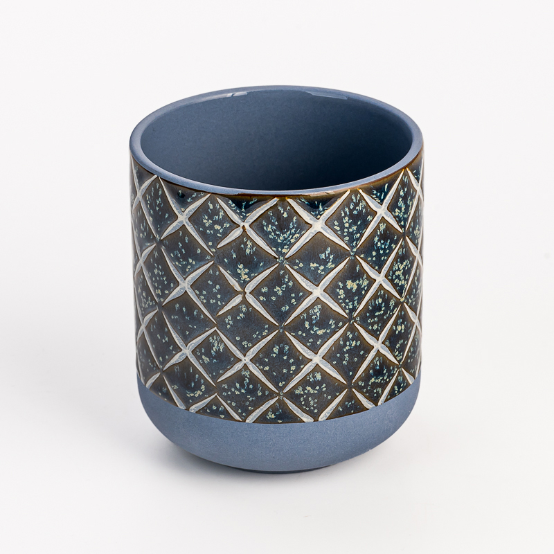 Wholesale 480ml Fashionable Style Round Bottom Empty Ceramic Candle Jar for Wax Pouring Wholesale 480ml Fashionable Style Round Bottom Empty Ceramic Candle Jar for Wax Pouring