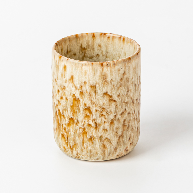 Mini pot de bougie en céramique, vitrage de décoration intérieure