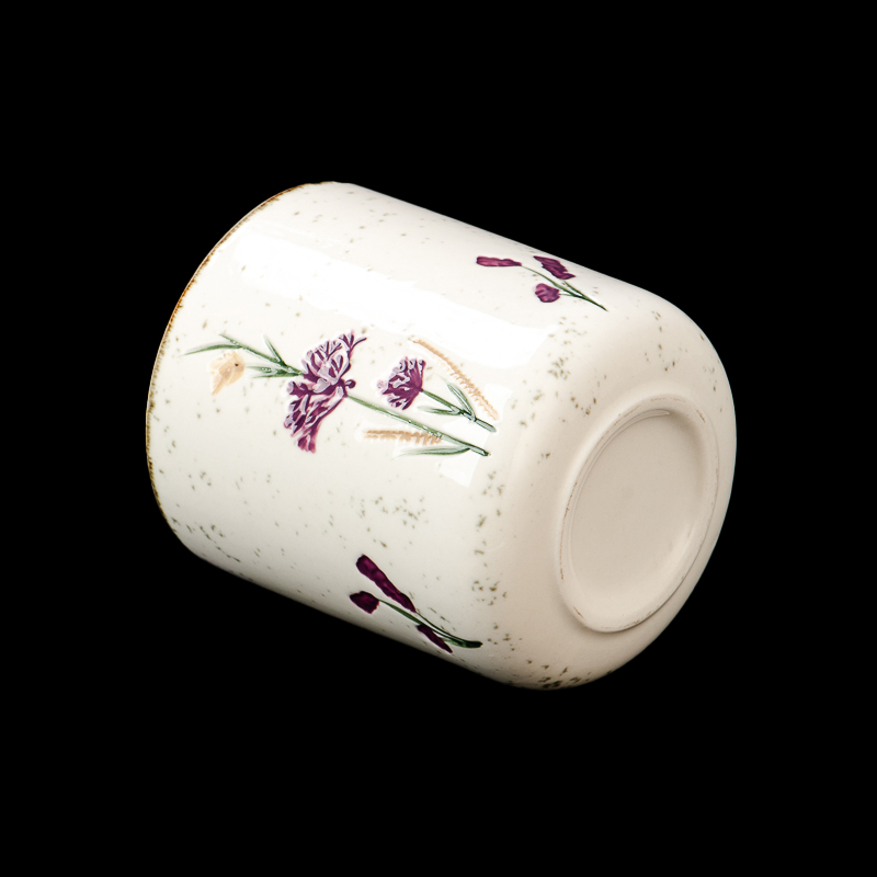 Didmeninė prekyba 10 uncijų 12 uncijų karštas pardavimas gėlių keraminių žvakių stiklainis