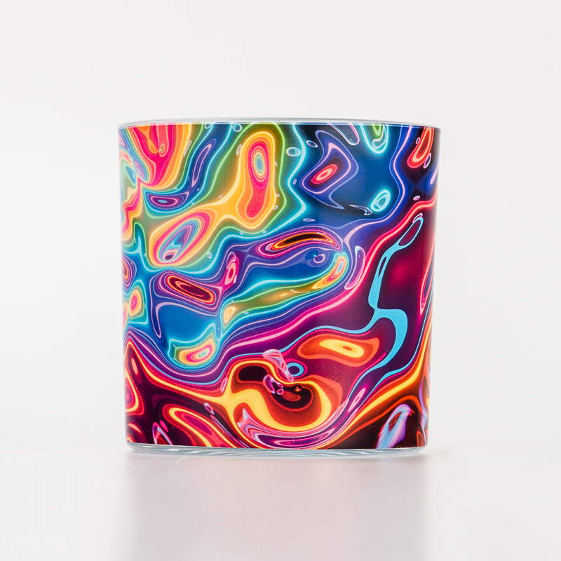 woondecoratie neon dromen leeg glazen kaarsvat