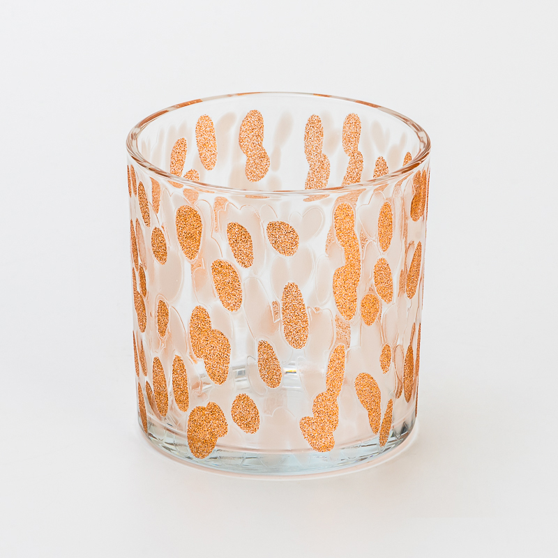 Wholesale 568ml Color Material Effect Stright Line Glass Candle Holder