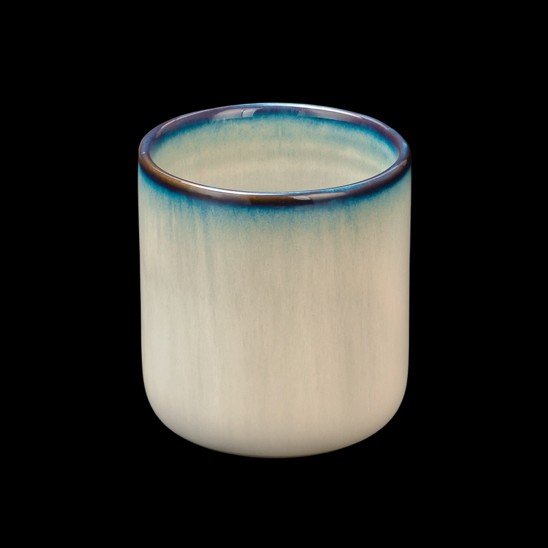Home Decor 10oz Gradient Glaze Ceramic Candle Holder