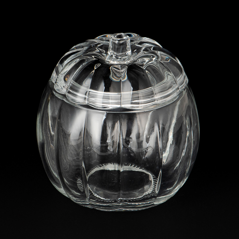 Supplier 720ml Newly Design Pumpkin Glass Candle Holder 