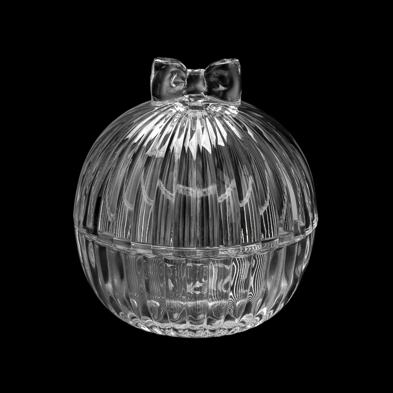 8oz Round Ball shape glass candle jars with lids for Christmas Oranments - COPY - 9g7346