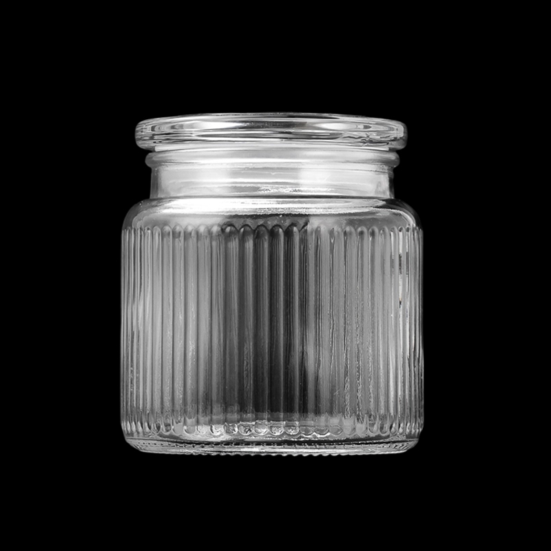 hjemmeinnredning 14 oz lysbeholder i glass med glasslokk