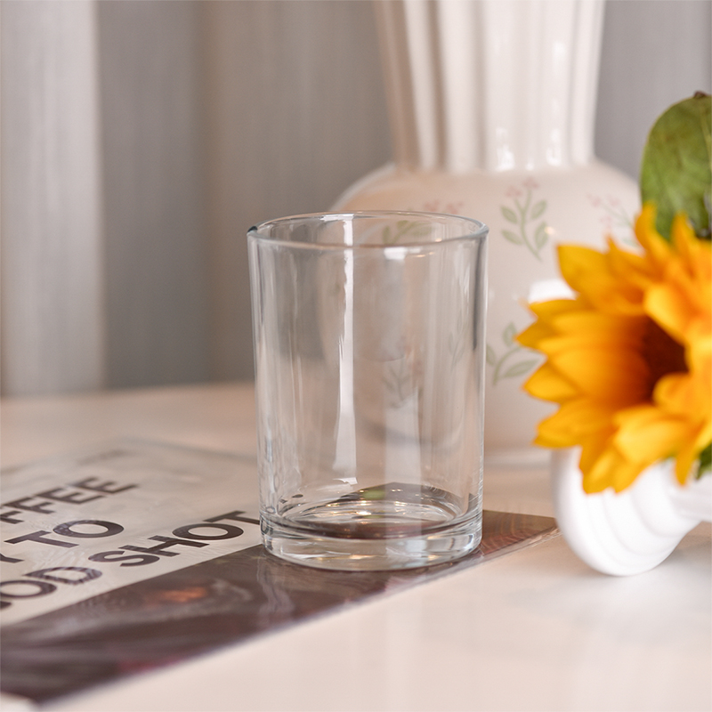 Wholesale clear High Quality Round Bottom Straight Glass Candle Holder