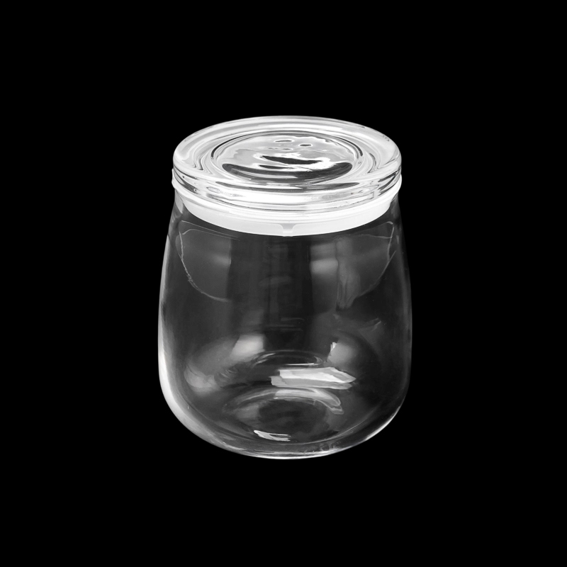 공급업체는 양초, 식품용 뚜껑 및 실리콘이 포함된 400ml 600ml 메이슨병 유리 용기를 새로 디자인합니다.
