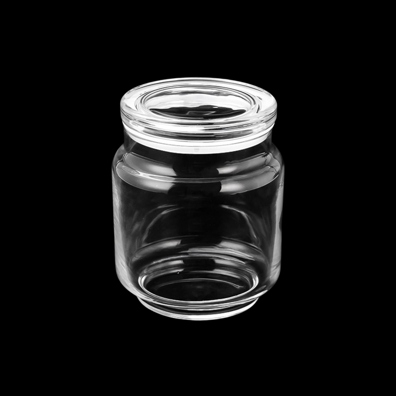 borosilicate heat-resistant 16oz candle jar with lid