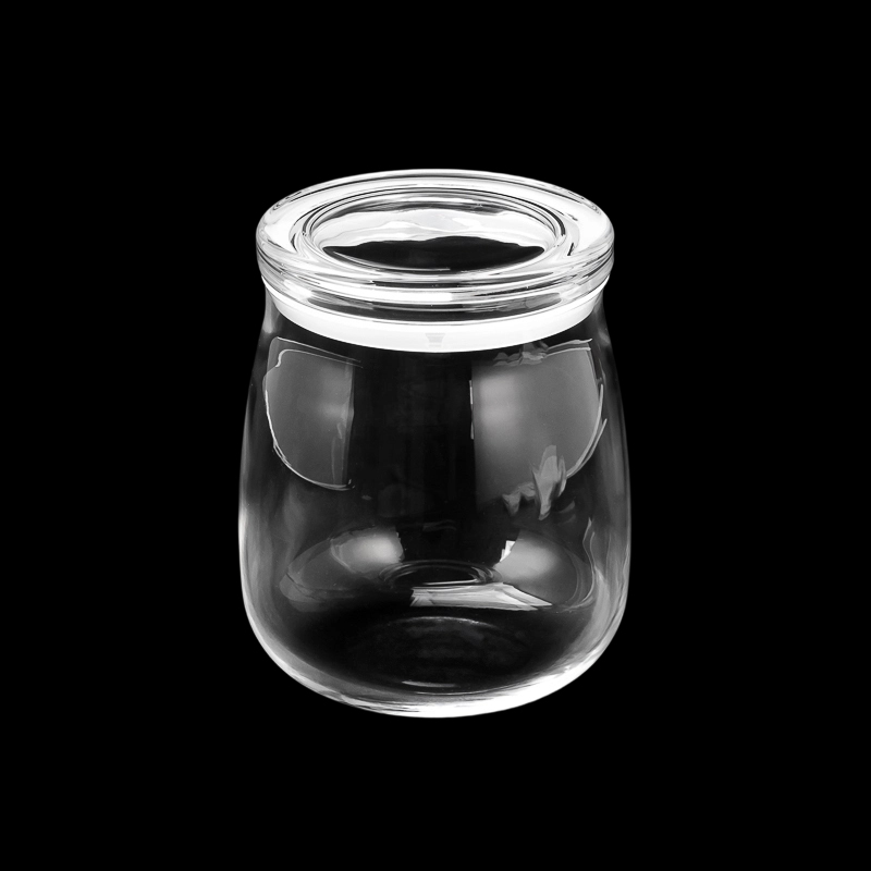hot sales 16oz glass candle jar with glass lid