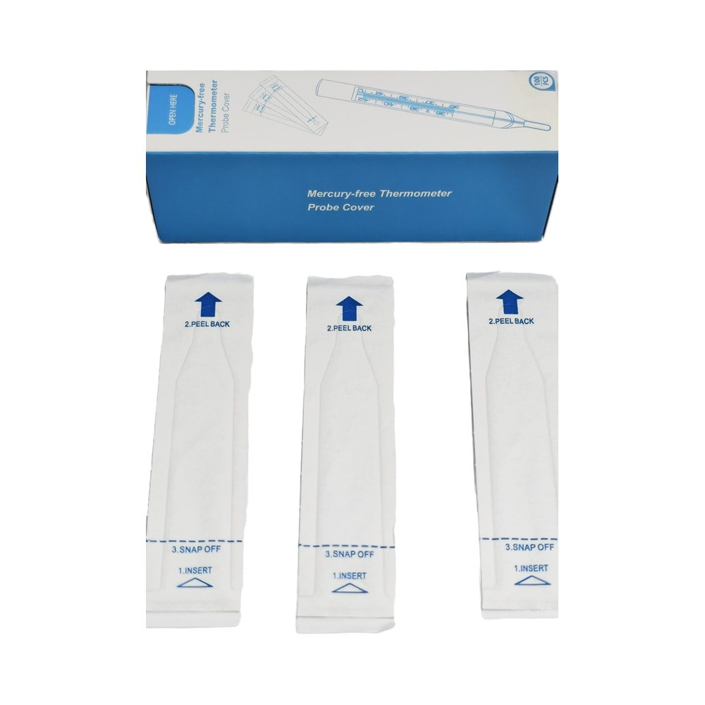 Cão usa tampa de sonda de termômetro descartável sem mercúrio com operação fácil
