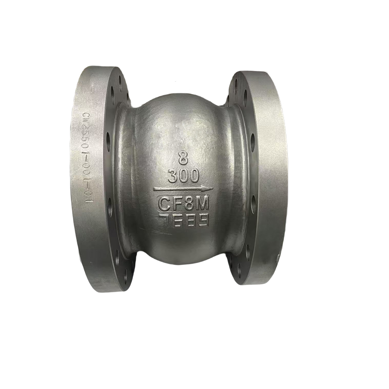 8'' 300LB CF8M metal seat RF flange full port axial flow check valve