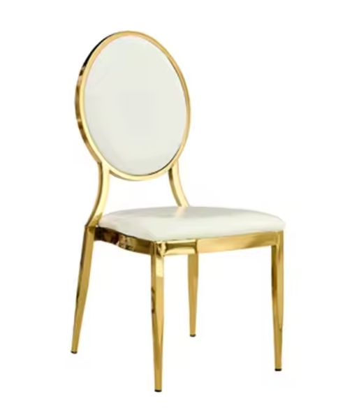 Wedding Banquets Stackable Metal Iron Hotel Dining Chairs