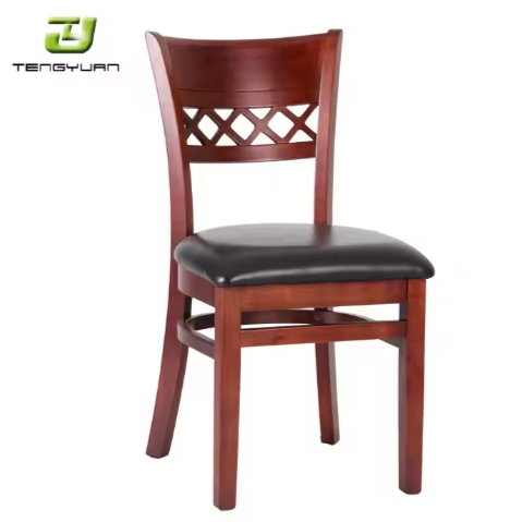 Modern Chinese Solid Wood Cross Back Dining Chair for Home Furniture