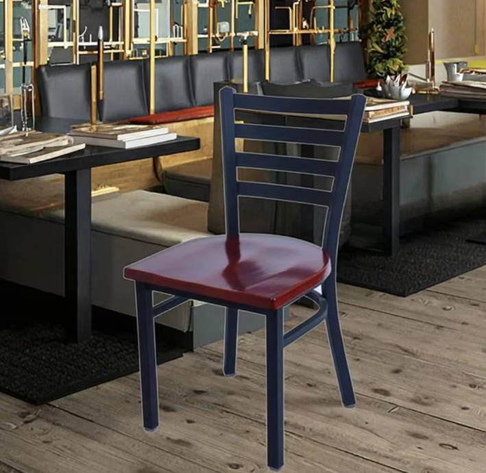 Modern Commercial Dining Chairs Frame Wooden Seat Industrial Wholesale for Restaurant Hotel Living Room Outdoor Use