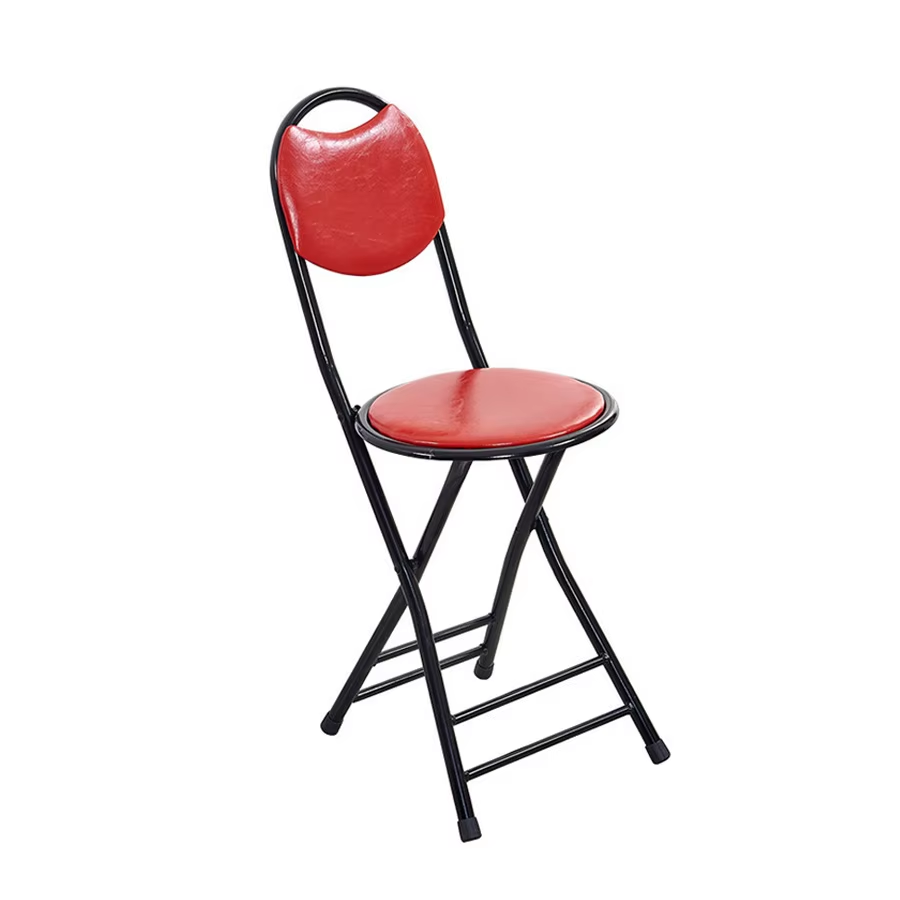 Small Modern Style Metal Folding Chair for Dining Home Bar Park Gym Workshop Furniture Outdoor Folding Chair Durable Metal Frame