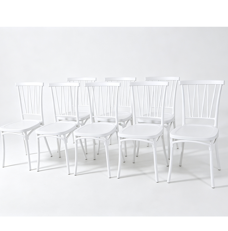 Plastic Dining Chair Stackable White PP Chair for Hotel Restaurant Wedding Banquet Event Wholesale and Rental