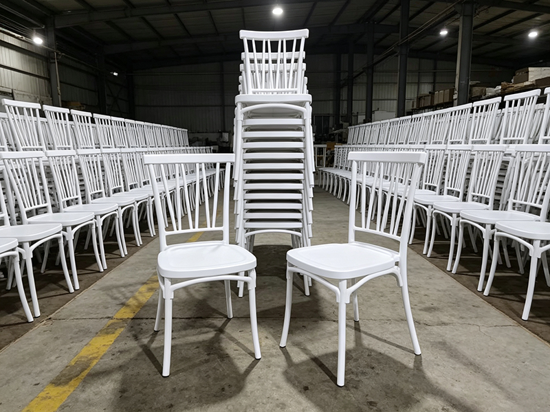 Hotel Chair Event Furniture White Stackable Plastic Chair Banquet Dining Chair for Wholesale and Party Rental